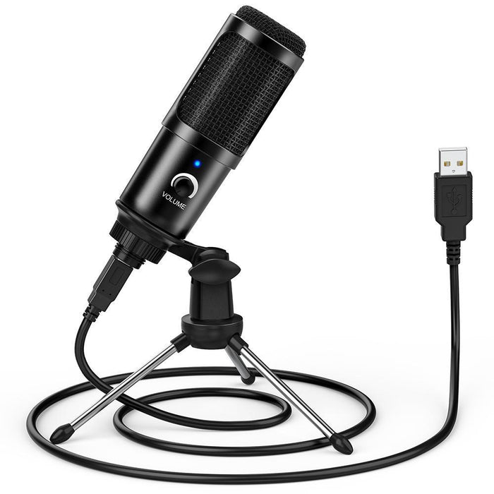 USB Computer Studio Recording Condenser Microphone for Streaming Broadcast Microphone with Tripod Stand-Condenser Mics-SAMA-brands-world.ca