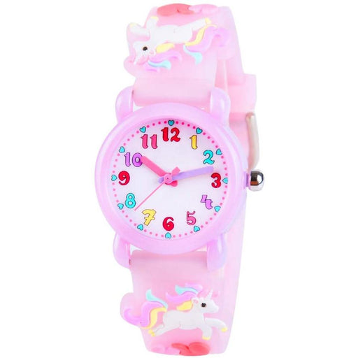 Venhoo Kids Watches 3D Cute Cartoon Waterproof Silicone Purple Unicorn-Kids Watches-Venhoo-brands-world.ca