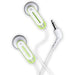 Verbatim 41829 Secureclip Earphones - White and Green Combination-Wired Earphone-VERBATIM-brands-world.ca