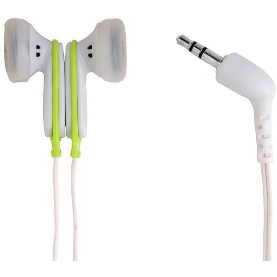 Verbatim 41829 Secureclip Earphones - White and Green Combination-Wired Earphone-VERBATIM-brands-world.ca