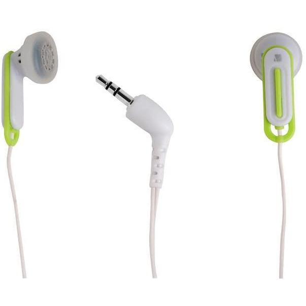 Verbatim 41829 Secureclip Earphones - White and Green Combination-Wired Earphone-VERBATIM-brands-world.ca