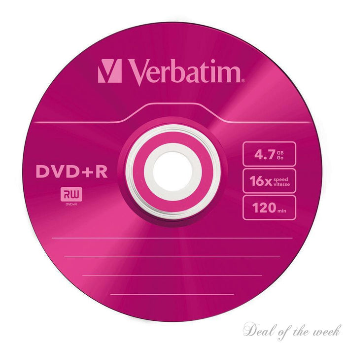 VERBATIM 43556 DVD+R COLOR SLIM PACK 5-CD & DVD Blank-VERBATIM-brands-world.ca