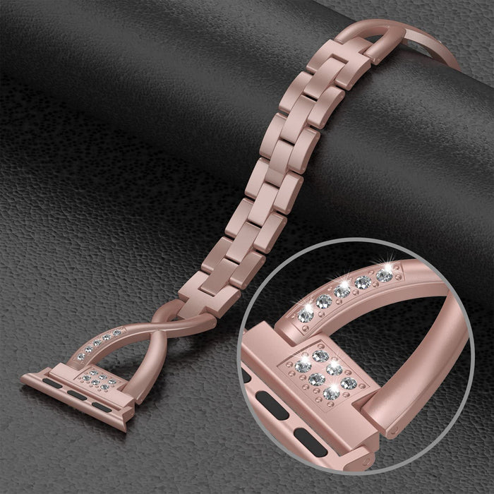 Wearlizer Compatible with Apple Watch Bands 38mm 40mm 38mm/40mm, Rose Gold-Apple Watch Bands & Straps-Wearlizer-brands-world.ca