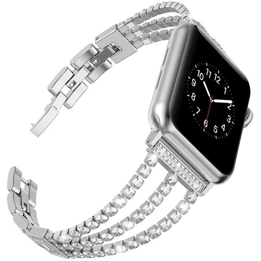 Wearlizer Compatible with Apple Watch Bands 38mm For 38mm/40mm iWatch, Silver-Apple Watch Bands & Straps-Wearlizer-brands-world.ca
