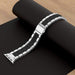 Wearlizer Fashion Metal Band Compatible with Apple 38mm/40mm, Black + Silver-Apple Watch Bands & Straps-Wearlizer-brands-world.ca