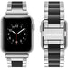 Wearlizer Fashion Metal Band Compatible with Apple 38mm/40mm, Black + Silver-Apple Watch Bands & Straps-Wearlizer-brands-world.ca