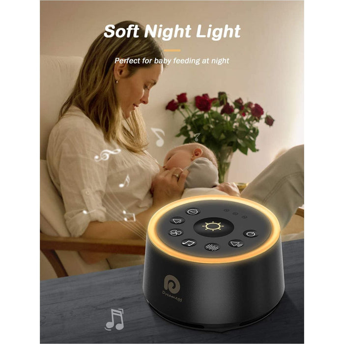 White Noise Machine - Dreamegg Sound for Baby Kid Adult, Black-Baby Sound Machines-Dreamegg-brands-world.ca