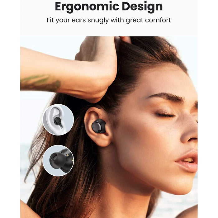 Wireless Earbuds Bluetooth 5.0 Waterproof Black Built-in Mic Noise Cancelling Touch Control-Earbuds & In-Ear Headphones-UGREEN-brands-world.ca