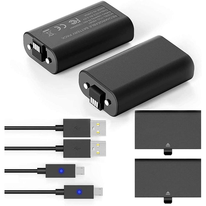 Xbox One Battery Pack, 2 x 1200mAh Ni-MH Rechargeable for Xbox...-Xbox One Power Supplies & Battery Packs-YAEYE-brands-world.ca